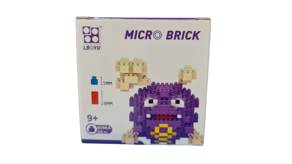 8086A  HỘP LOGO RÁP 3D POKEMON MATADOGAS (BOM XĂNG) 320 MIẾNG  Micro Brick