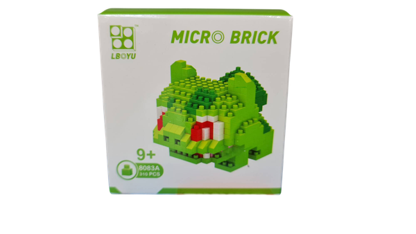 8083A  HỘP LOGO RÁP 3D POKEMON FUSHIGIDANE (ẾCH HẠT GIỐNG) 310 MIẾNG  Micro Brick
