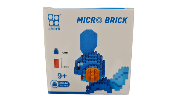 8084A  HỘP LOGO RÁP 3D POKEMON MUDKIP (CÁ NHẢY NƯỚC) 320 MIẾNG  Micro Brick
