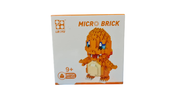 8072A  HỘP LOGO RÁP 3D POKEMON HITOKAGE (KHỦNG LONG) 300 MIẾNG  Micro Brick
