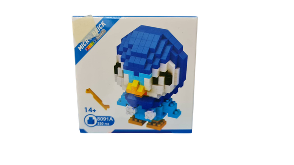 8091A  HỘP LOGO RÁP 3D POKEMON POCHAMA (CHIM CÁNH CỤT) 330 MIẾNG  Micro Brick