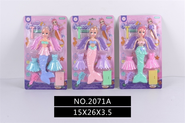 2071A  VỈ BABY 1C NGƯỜI CÁ CÁNH + 2 ÁO + LƯỢC