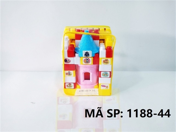 1188-44 TÚI RÁP BALO LÂU ĐÀI + 1C CHONG CHÓNG 58 MIẾNG Fun Blocks