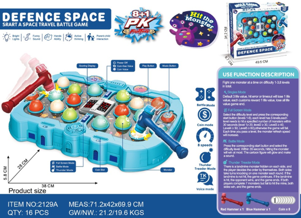 2129A  HỘP MÁY ĐẬP CHUỘT PIN ĐÔI + 2C BÚA