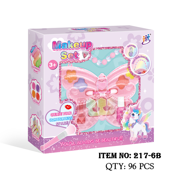 217-6B  HỘP PHẤN TRANG ĐIỂM BƯỚM + SƠN MÓNG TAY