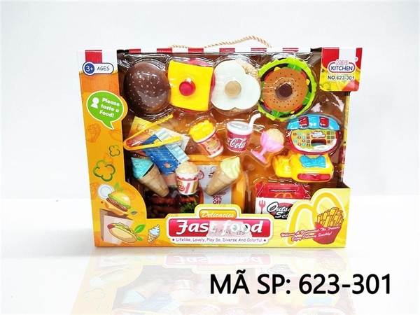 623-301  HỘP BẾP BÁNH HAMBUGER, KEM, BẮP RANG, MÁY TÍNH TIỀN