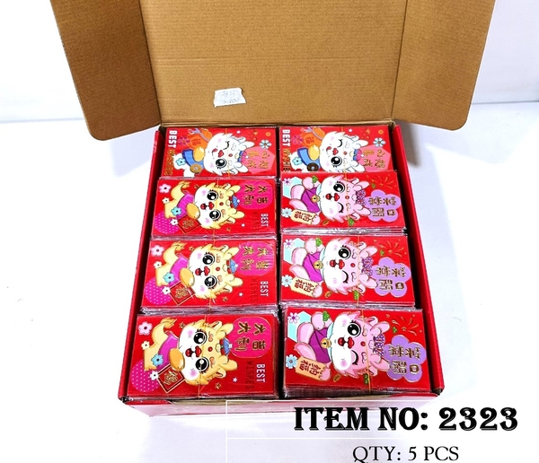 2323  XẤP 10C LÌ XÌ RỒNG CHỮ TRUNG