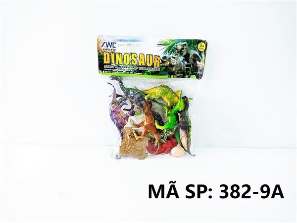 382-9A TÚI THÚ KHỦNG LONG 6C + 2 TRỨNG+ CÂY (PVC) DINOSAUR 389-7-8-9-10