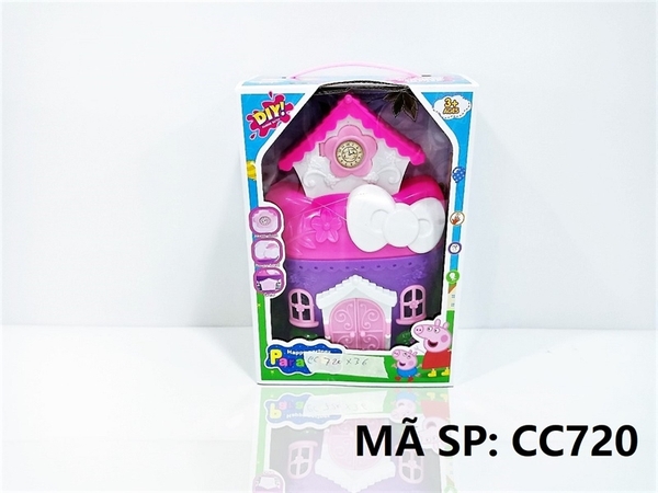 CC720 HỘP NỘI THẤT NHÀ+ BÀN, GHẾ, BỒN TẮM+ 4C HEO HỒNG Peppa Pig Paradise CC711-712-713-714-715-716-717-718-719-720-721-722