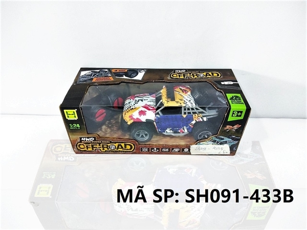 SH091-433B HỘP XE HƠI JEEP HOA VĂN ĐK 7 Đ.TÁC, CÓ SẠC, TL 1:24 Off-Road SH091-432B, SH091-431B, SH091-434B