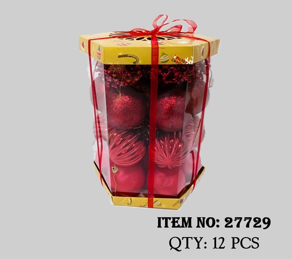 27729  HỘP QUẢ CHÂU ĐỎ TRANG TRÍ CÂY THÔNG NOEL