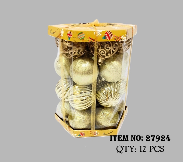 27924  HỘP QUẢ CHÂU VÀNG TRANG TRÍ CÂY THÔNG NOEL