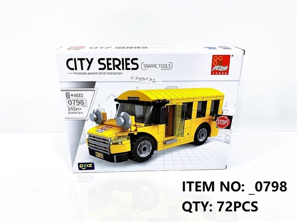 _0798 HỘP LOGO RÁP XE SCHOOL BUS 242 MIẾNG PEIZHI