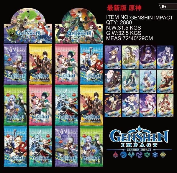 2880  TÚI 36 THẺ BÀI GENSHIN IMPACT