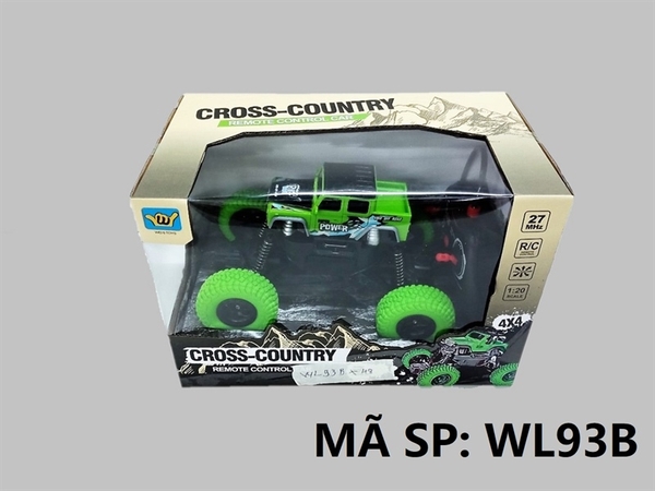 WL93B HỘP XE HƠI BÁN TẢI ĐỊA HÌNH ĐK 7 Đ.TÁC, CÓ SẠC TL 1:20 Cross-country