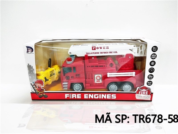 TR678-58 HỘP XE CT CỨU HỎA THANG CS ĐK 7 Đ.TÁC, CÓ SẠC Fire Engines