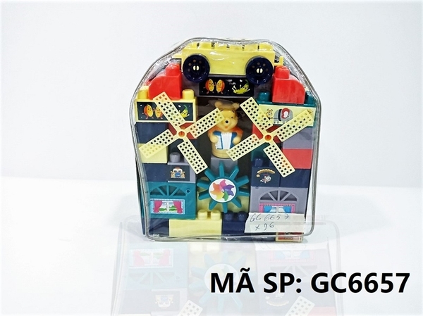 GC6657 TÚI RÁP BALO NHÀ, XE + 1C GẤU + 2 CHONG CHÓNG 48 MIẾNG