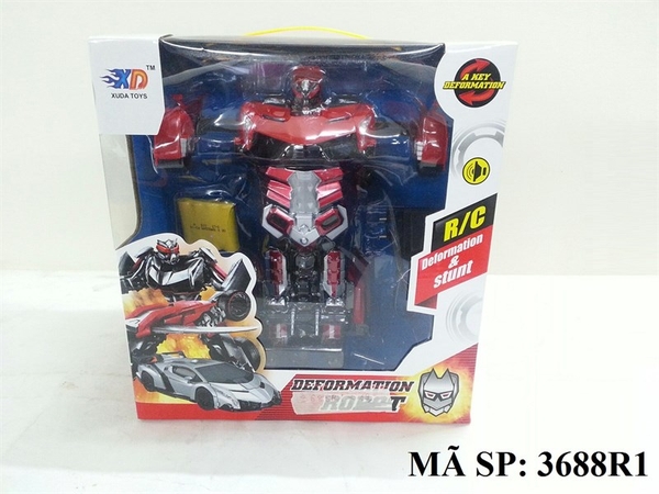 3688R1 HỘP XE HƠI FERRARI ĐK CÓ SẠC BIẾN HÌNH ROBO