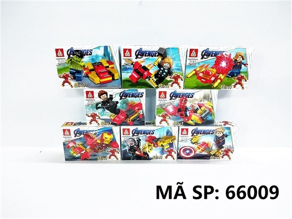 66009 HỘP LOGO RÁP ROBO AVENGERS HỘP 16C