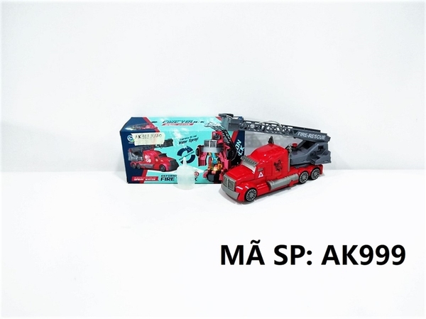 AK999 HỘP XE CỨU HỎA PIN BIẾN HÌNH PHUN HƠI NƯỚC
