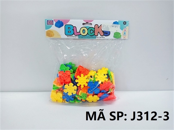 J312-3 TÚI RÁP BÔNG TUYẾT 110 MIẾNG (PVC) Blocks