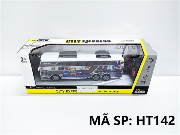 HT142 HỘP XE BUS ĐK 7 Đ.TÁC, KHÔNG SẠC TL 1:32 City Express
