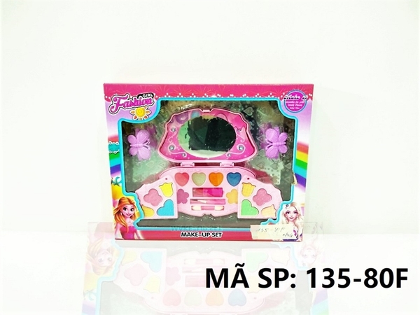 135-80F HỘP PHẤN TRANG ĐIỂM 3 TẦNG + 2C KẸP BƯỚM Girl Fashion 135-80A