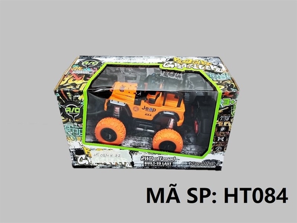 HT084 HỘP XE JEEP ĐỊA HÌNH ĐIỀU KHIỂN 7 ĐỘNG TÁC, KHÔNG SẠC, TL 1:30
