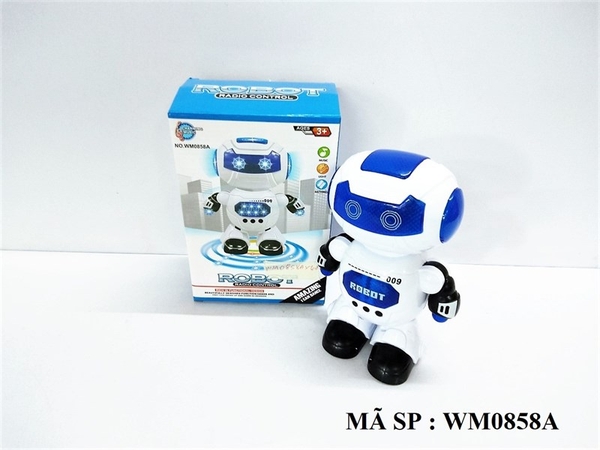 WM0858A HỘP ROBO PIN NHẢY DANCING TAY ĐÈN XOAY (Robot Radio Control)