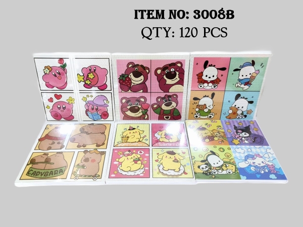 3008B  TRANH ĐÍNH ĐÁ ĐỦ MẪU ĐÓNG KHUNG 30x30