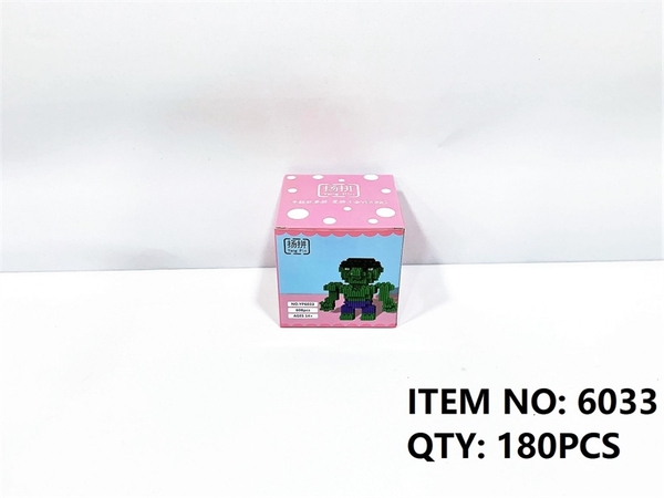 6033 HỘP LOGO RÁP 3D AVENGERS 608 MIẾNG NGƯỜI XANH THE-HULK YP6033