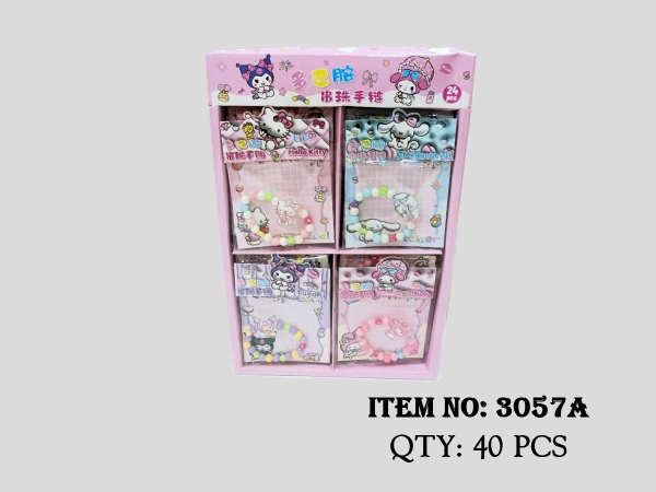 3057A  HỘP 24 VỈ VÒNG TAY HẠT MÀU