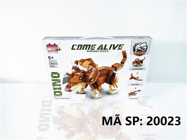 20023 HỘP LOGO RÁP KHỦNG LONG 292 MIẾNG Come Alive