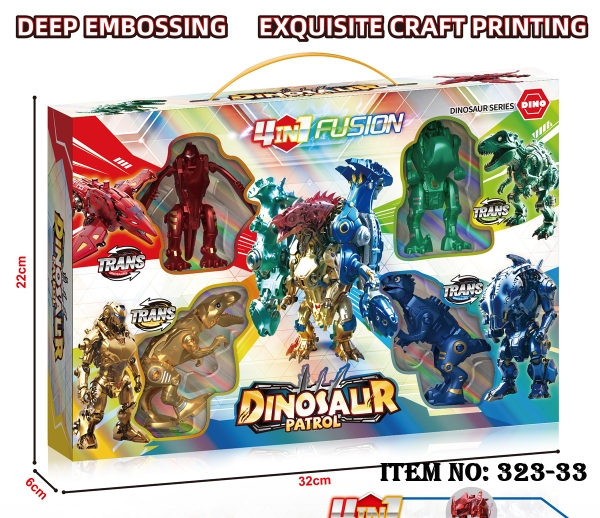 323-33  HỘP RÁP  KHỦNG LONG BIẾN HÌNH ROBO 4C ĐỦ MẪU