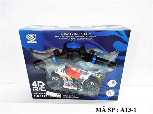 A13-1 HỘP XE MOTO ĐK BẰNG TAY CẦM 4D TL 1:18 (Gravity Induction)