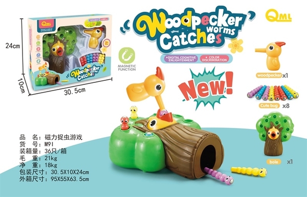 M9I HỘP TRÒ CHƠI CHIM GÕ KIẾN BẮT SÂU NAM CHÂM