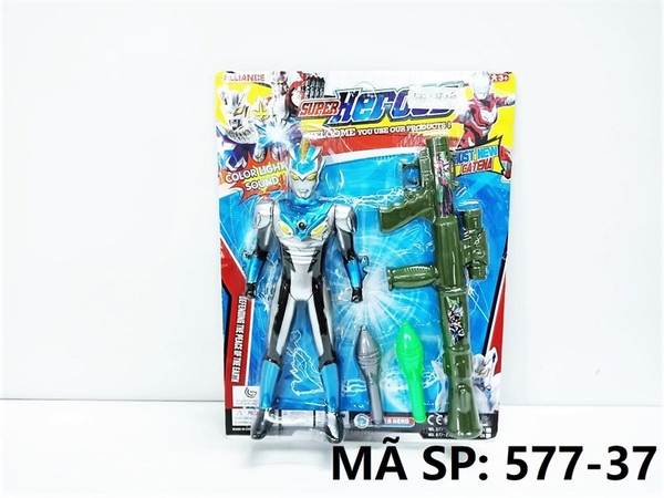 577-37 VỈ SIÊU NHÂN 1T ĐIỆN QUANG PIN + CÂY THỤT HỎA TIỄN 577-19, 577-21, 577-23, 577-25