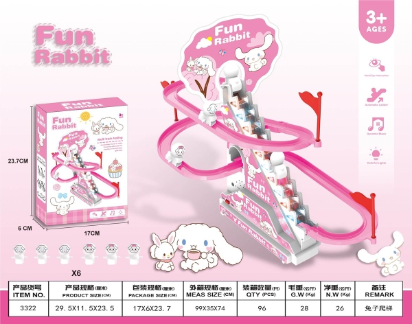 3322  HỘP LEO THANG PIN SANRIO (6 CON)