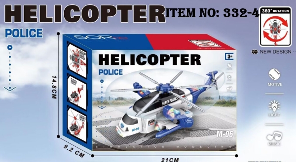 332-4  HỘP MÁY BAY TRỰC THĂNG RÁP CÁNH PIN ĐÈN