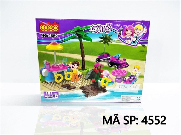 4552 HỘP LOGO RÁP XE, QUÁN NƯỚC BÃI BIỂN 191 MIẾNG COGO