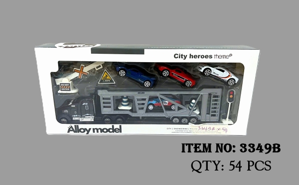 3349B  HỘP XE CONTAINER TRỚN CHỞ 4C XE HƠI + BIỂN BÁO