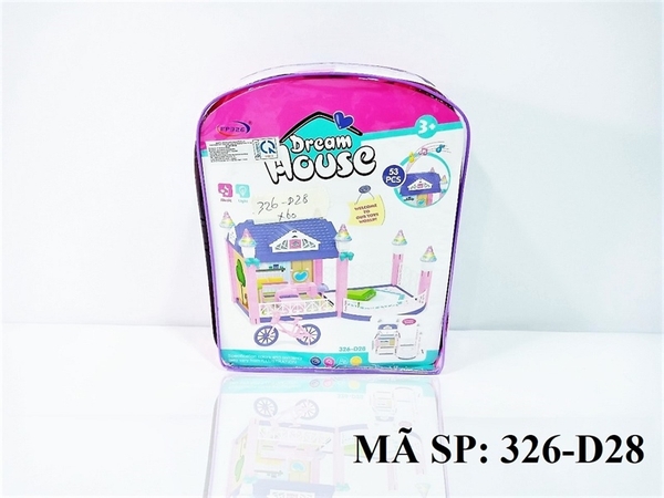 326-D28 TÚI RÁP BALO NHÀ ĐÈN, XE ĐẠP 53 MIẾNG Dream House