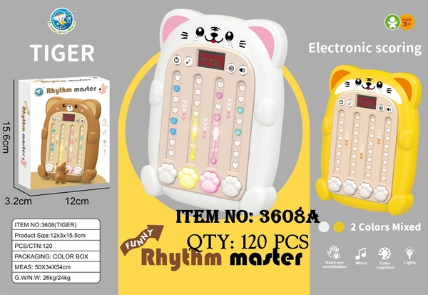 3608A  HỘP TRÒ CHƠI NHỊP ĐIỆU ÂM NHẠC CỌP ĐA CHỨC NĂNG