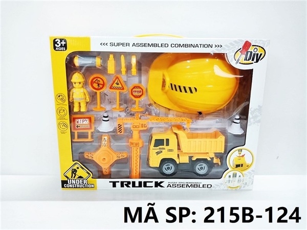 215B-124 HỘP XE CÔNG TRÌNH BEN TRỚN + ỐC VÍT + NÓN BẢO HỘ + TRỤ CẨU
