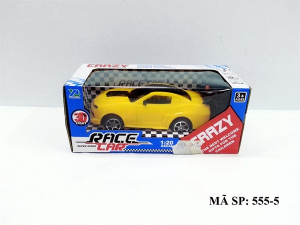 BM555-5 HỘP XE HƠI ĐK 3 Đ.TÁC MUI ĐÈN 3D KHÔNG SẠC 1:20