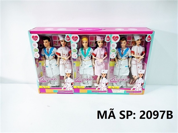 2097B HỘP BABY 2C BÁC SĨ (TRAI, GÁI) HỘP 1C Angels White