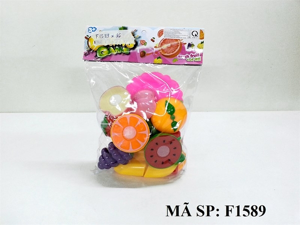 F1589 TÚI BẾP DÍNH TRÁI CÂY+ DAO, THỚT, DĨA ( DƯA HẤU, CAM, NHON DÂU) PVC