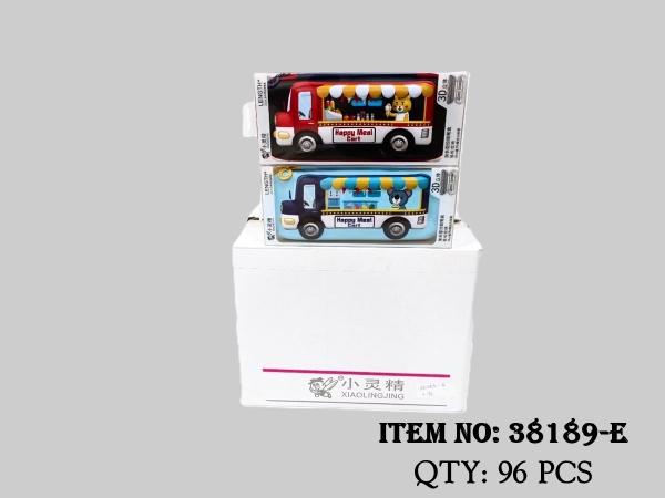 38189-E HỘP MICA TÚI ĐỰNG BÚT VIẾT XE BUS