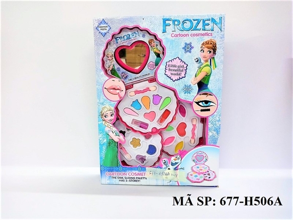 677-H506A HỘP PHẤN TRANG ĐIỂM HÌNH CON SÒ 4 TẦNG NGƯỜI TUYẾT FROZEN