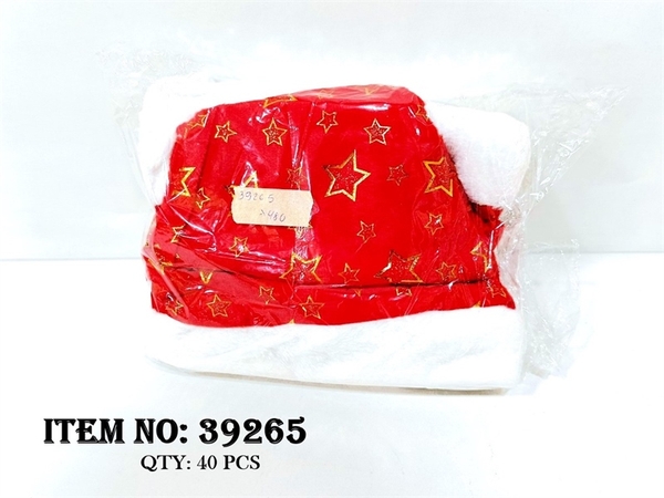 39265F  BỊCH 2C NÓN NOEL NGÔI SAO, BÔNG TUYẾT (29x40)